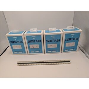 Lot of 4 Tork Single Indoor Wi-Fi Smart Plugs Alexa Google Home Compatible White